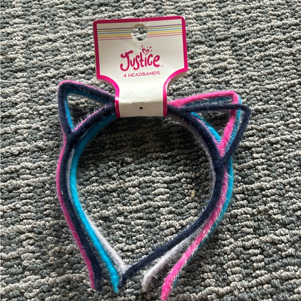 Justice 4 pack cat headbands